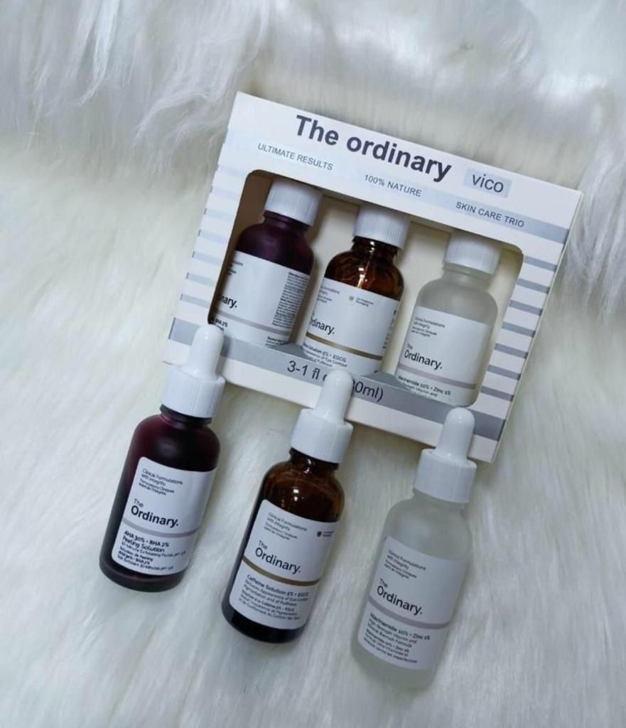 The Ordinary VICO Skin Care Trio – AHA + BHA, Niacinamide & Brightening Serum Kit