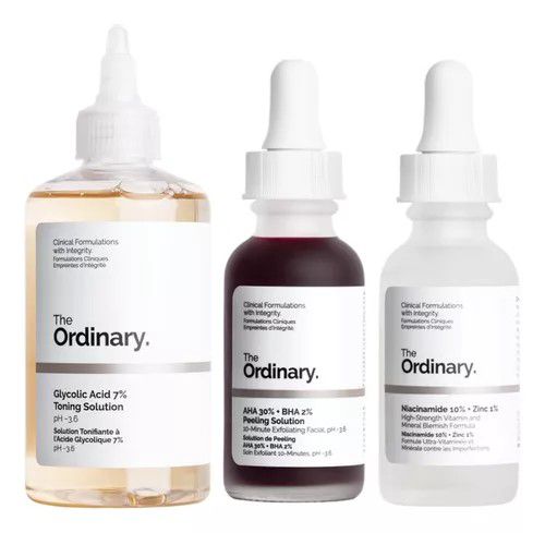 The Ordinary 3-Step Brightening Combo – Glycolic, AHA + BHA, Niacinamide